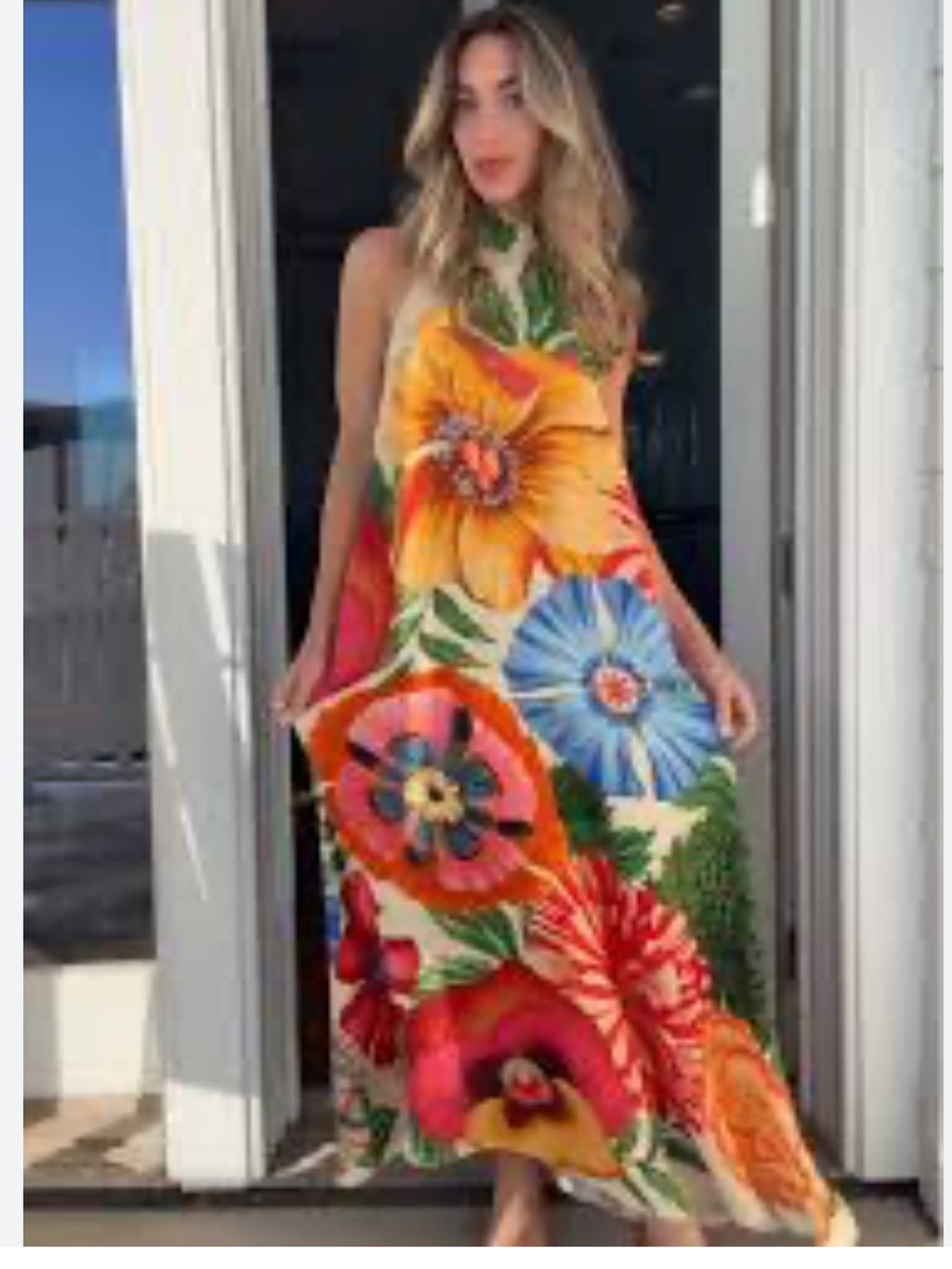 NWT Farm Rio Halter Maxi Dress - Picture 6 of 6